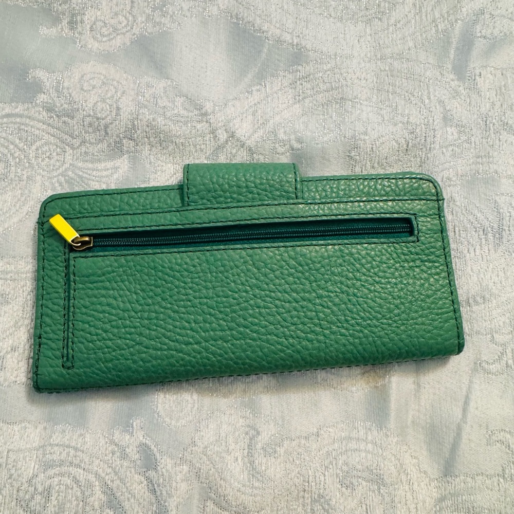 Fossil Green Leather Wallet - Picture 4 of 7